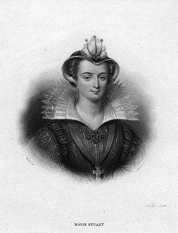 Portrait gravé de Mary Stuart, reine d’Ecosse 